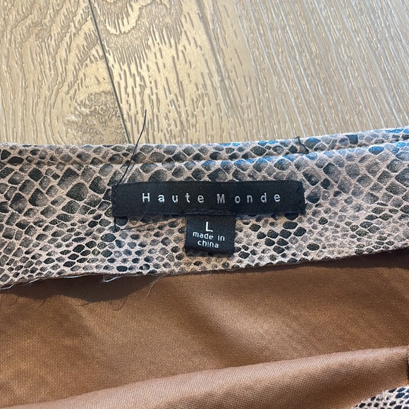 Animal print mini skirt with belt, size L - Picture 3 of 3